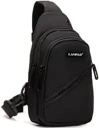 Сумка-слинг чоловіча Lanpad 82085 24x13x7 см нейлон чорний