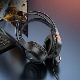 Ігрові навушники з мікрофоном Hoco W106 Tiger Gaming Headset дротові, з наголов'ям Чорні - мініатюра 7