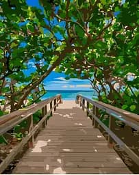 Набір для розпису по номерах Сходи до океану, Strateg, 30x40 см, SS6770