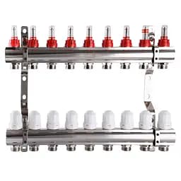 Коллектор с расходомерами, регуляторами и креплением ECO 001D 1″x9 000013462