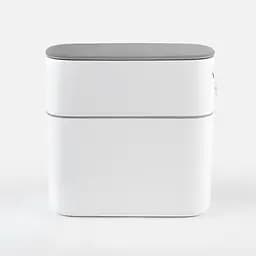 Відро для сміття МВМ My Home з кришкою вузьке 325x150x320 мм (BIN-22 12L WHITE/GRAY) - мініатюра 3