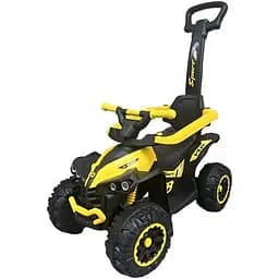 Машинка-каталка с толкателем Bambi M 5782EL-6 желтая (35409)