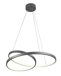 Люстра підвісна світлодіодна кругла Goldlux 328021 Zefira 50 Led 1x40W 4000K 3700Lm IP20 Антрацит - мініатюра 3