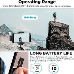 Мікрофонна радіосистема Boya BY-WM3T2-U1 USB Type-C [77639] - мініатюра 5