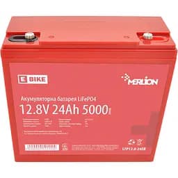 Аккумулятор Merlion LiFePO4 12V (12.8V/24Ah/307.2Wh) (LFP12.8-24EB) [164628]