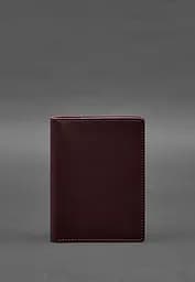 Шкіряна обкладинка-органайзер для документів 6.1 бордовий краст