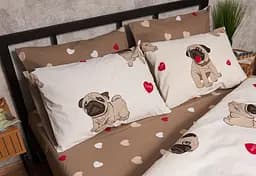 Набір наволочок Moon&Star Бязь Gold Люкс Bulldog Love 50х70 см 2 шт - мініатюра 2
