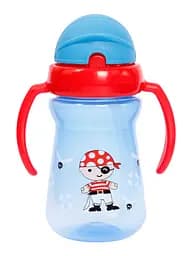 Поїльник-непроливайка Lindo з силіконовою трубочкою, 6+ міс., 180 мл, синій (LI 733 син)