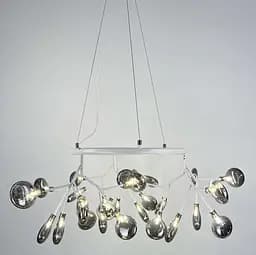 Подвесная люстра-кольцо на 27 ламп во флористических мотивах Line.F Цвет плафона Графитовый