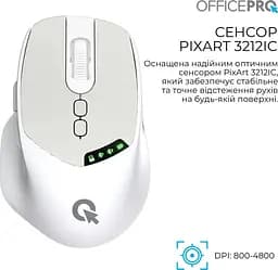 Миша OfficePro Silent Click Wireless White (M520W) - мініатюра 6