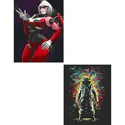 Набір картин за номерами 2 в 1 Art Craft Арсі 40х50 (16037-AC) та Астронавт 40х50 см (10008-AC)