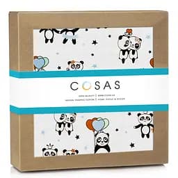 Пелюшки муслінові Cosas Blue Panda 75x75 см, блакитні
