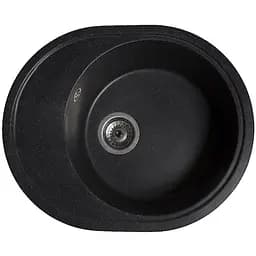 Гранітна кухонна мийка Romzha Voce Antracit (901) з крилом