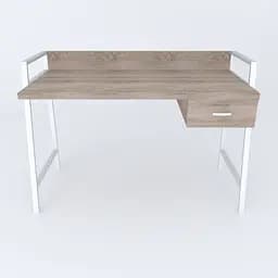 Письмовий стіл Ferrum-decor 750x1000x600 Білий метал ДСП Дуб Сонома Трюфель 32 мм (FRD-103440) - мініатюра 2