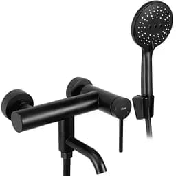 Смеситель для ванны Rea Clif black настенный с изливом REA-B4240 Черный матовый