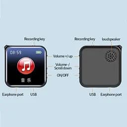 Міні диктофон з великим екраном, радіо та MP3 плеєром Nectronix M30, 32 Гб пам'яті (101084-32) - мініатюра 8