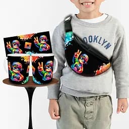 Набір: дитяча сумка-бананка+кружка Роблокс «Roblox» 32х15см, бананка для хлопчика через плече на подарунок (00951)