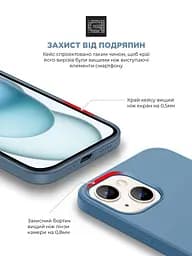 Силиконовый чехол с MagSafe для Apple iPhone 15, ICON2 MagCase, голубой, противоударный, панель с мягкой подкладкой, защита всего корпуса, поддержка беспроводной зарядки, совместим с защитными стеклами и пленками, ArmorStandart (ARM72760) - мініатюра 5