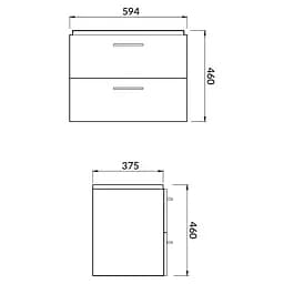 Тумба з умивальником Cersanit Lara Mille Slim 60 біла S801-359 - мініатюра 4