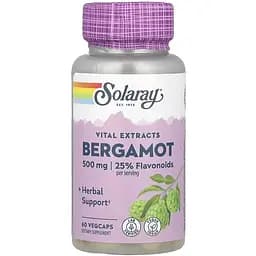 Екстракт бергамоту Solaray Bergamot Advanced Formula 500 мг 60 веганських капсул
