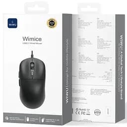 Миша дротова WIWU WM111 Wired Mouse Black - мініатюра 2
