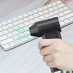 Акумуляторна повітродувка для пк MINI JET FAN ZY7400 Чорний, турбовентилятор — вітродуй побутовий - мініатюра 5