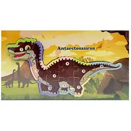 Дерев'яний пазл-вкладиш "Antarctosaurus" Bambi MD 1924-4, 10 елементів