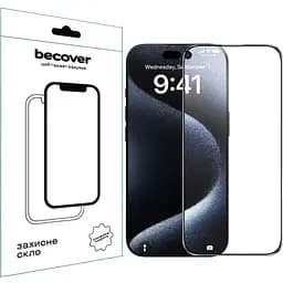 Захисне скло BeCover для Apple iPhone 16 Plus Black (712123)