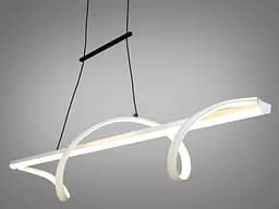Люстра стельова LED Diasha 2362-120WH, 50W, біла, регульована висота 50-90 см, сучасний стиль для вітальні - мініатюра 2