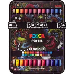Пастель воскова Uni Posca Pastel 24 кольори (KPA-100/24C)
