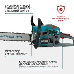 Пила бензинова Konner&Sohnen KS CS31G-18 (KS CS31G-18) - мініатюра 11
