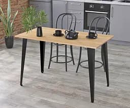 Обідній стіл Лінда 120-65 Прямі кути Loft Design (Дуб Крафт золотий)