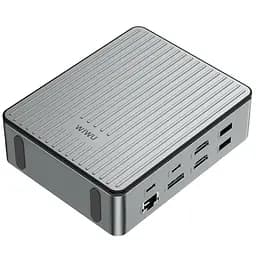 Перехідник HUB WIWU Matrix docking station 16in1 W1601 Gray - мініатюра 5