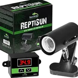 Світильник з затискної ручкою і термостатом ReptiSun Temperature Control 200W