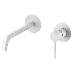 Смеситель для умывальника Imex Milos из стены белый матовый GLIS045/BL Белый матовый