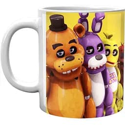 Кружка GeekLand Five Nights At Freddys П'ять ночей з Фредді Аніматроніки Жовтий фон FN.02.393