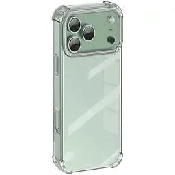 TPU чохол GETMAN Ease logo посилені кути для Apple iPhone 17 Pro Max (6.9) Безбарвний (прозорий) - мініатюра 3