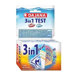 Акваріумний тест Dajana Test 3 in 1 для визначення pH, KH, GH води 25 шт.