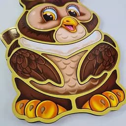 Дерев'яний пазл-вкладиш Сова пазл-контур Ubumblebees 1х22х29 см det0009882 - мініатюра 7