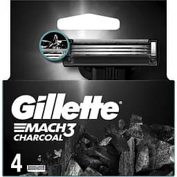 Сменные кассеты для бритья Gillette Mach 3 Charcoal 4 шт.