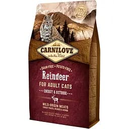 Сухой корм для активных кошек Carnilove Cat Raindeer Energy&Outdoor с северным оленем 2 кг