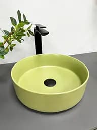 Умивальник VBI Prato olive matt накладний VBI-011402, Зелений - мініатюра 4