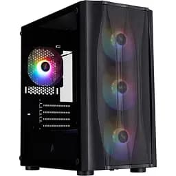 Корпус 1stPlayer X3-M-BK-4F1 Black [149379]