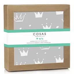 Пелюшка багаторазова Cosas непромокаюча Grey Crown 70х120 см, сіра
