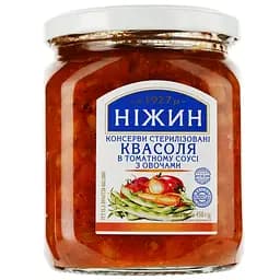 Уцінка. Квасоля Ніжин в томатному соусі з овочами 450 г (153438) 