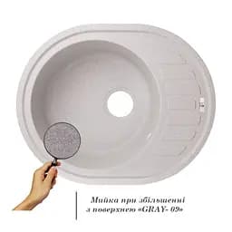 Кухонна мийка Lidz 620x500/200 GRA-09 (LIDZGRA09615500200), Сірий - мініатюра 3