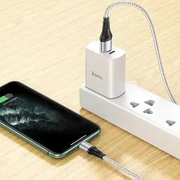 Кабель Hoco X50 Excellent charging data cable for Lightning Сірий - мініатюра 2