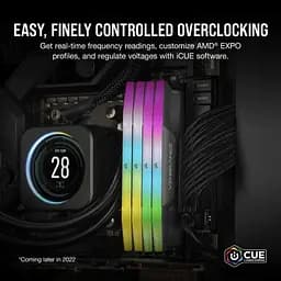 Модуль пам'яті для комп'ютера DDR5 96GB (2x48GB) 6000 MHz Vengeance RGB Grey Corsair (CMH96GX5M2E6000Z36) - мініатюра 8