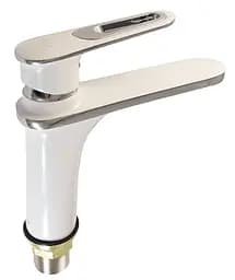 F1049 Змішувач для умивальника гайка білий/хром Ø35 Frap 1/10 Білий