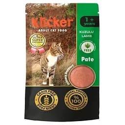 Вологий корм Hermos Klicker Паштет для котів з ягням 85 г